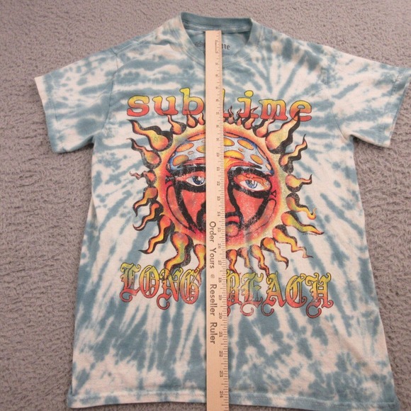 Sublime Long Beach T-shirt size Small Tie-Dye Sun Face Band Tour Concert Y2K 90s - Picture 5 of 7